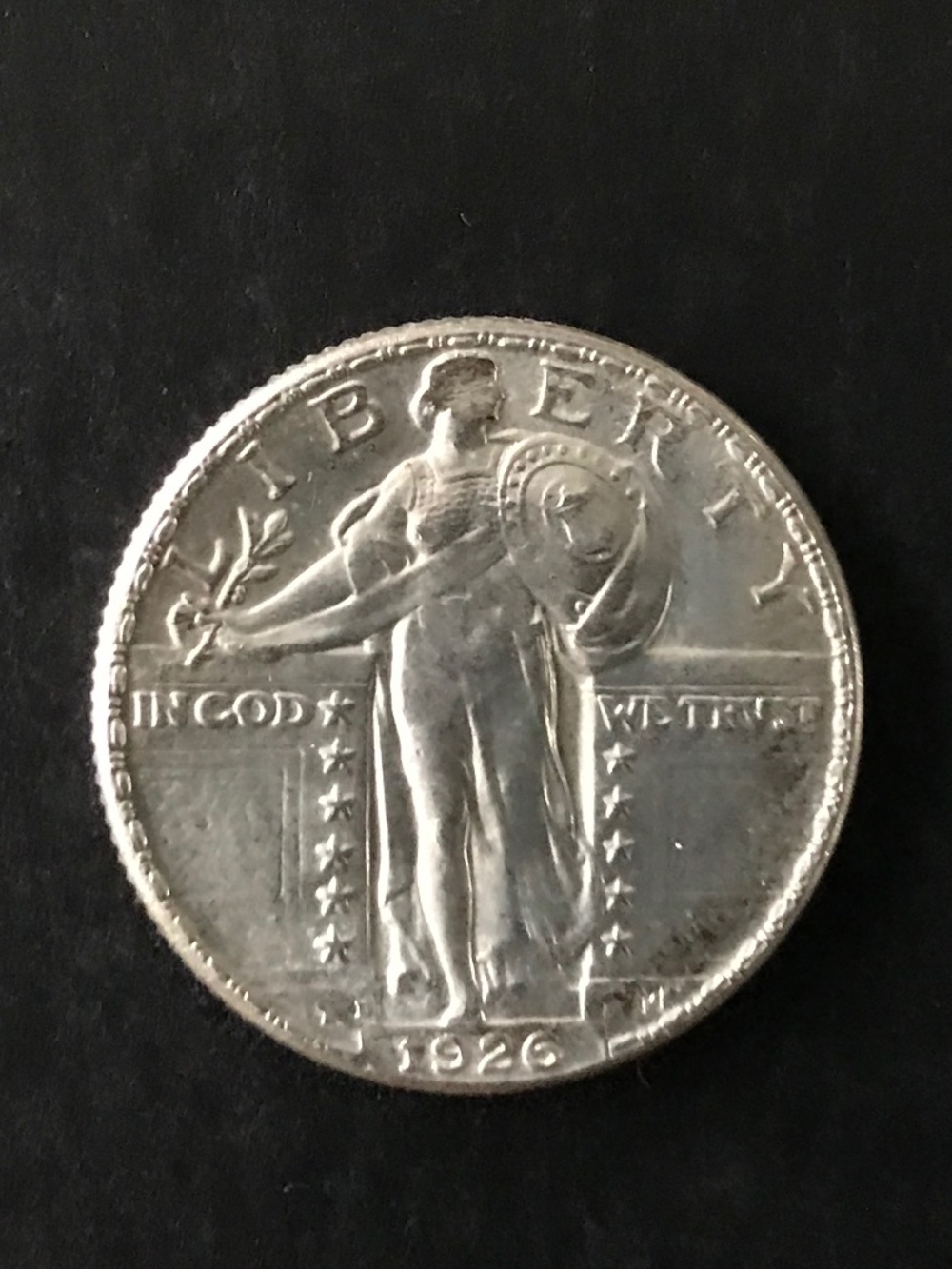 1926 D Standing Liberty Quarter, Type 2b, Unc 90% Silver Possible Mid Mint State